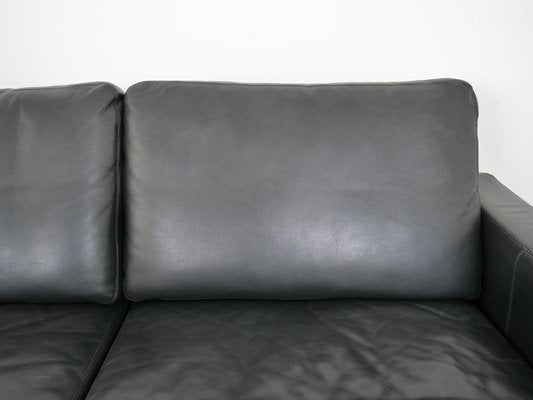 Black Two-Seater Sofa in Leather by F.W. Möller for Cor, 2000s-JV-2027166