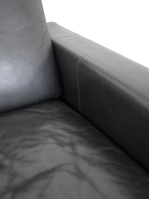 Black Two-Seater Sofa in Leather by F.W. Möller for Cor, 2000s-JV-2027166