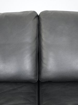 Black Two-Seater Sofa in Leather by F.W. Möller for Cor, 2000s-JV-2027166