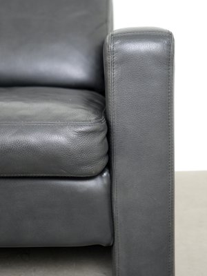 Black Two-Seater Sofa in Leather by F.W. Möller for Cor, 2000s-JV-2027166