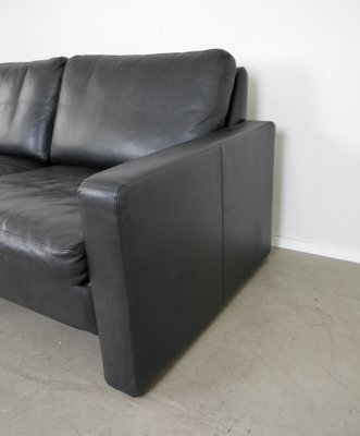 Black Two-Seater Sofa in Leather by F.W. Möller for Cor, 2000s-JV-2027166