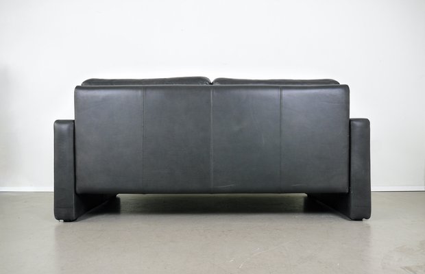 Black Two-Seater Sofa in Leather by F.W. Möller for Cor, 2000s-JV-2027166