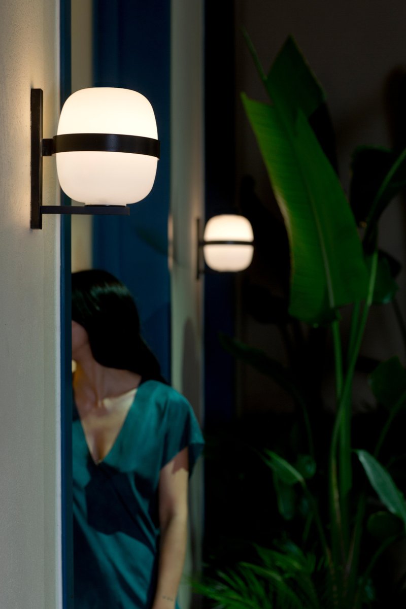 Black Wally Wall Lamp by Miguel Milá