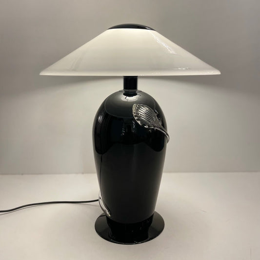 Black & White Murano Table Lamp, 1980s