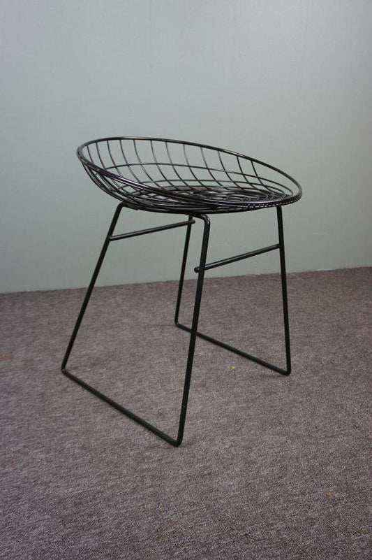 Black Wire Steel Stool by Cees Braakman for Pastoe