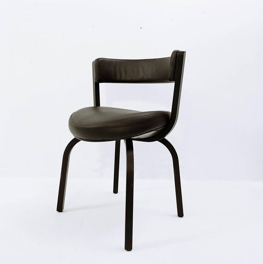 Black Wood and Leather 404 Dining Chair from Thonet