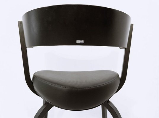 Black Wood and Leather 404 Dining Chair from Thonet-JG-1239512