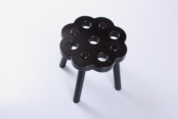 Black Wood Flower Shaped Ryssby Stool from Ikea, 2014-XT-2041403