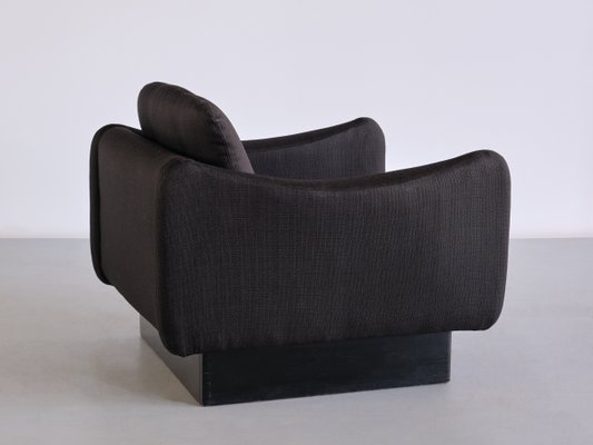 Black Wool & Wood Armchair by Michel Mortier for Steiner, France, 1963-FMT-1389462