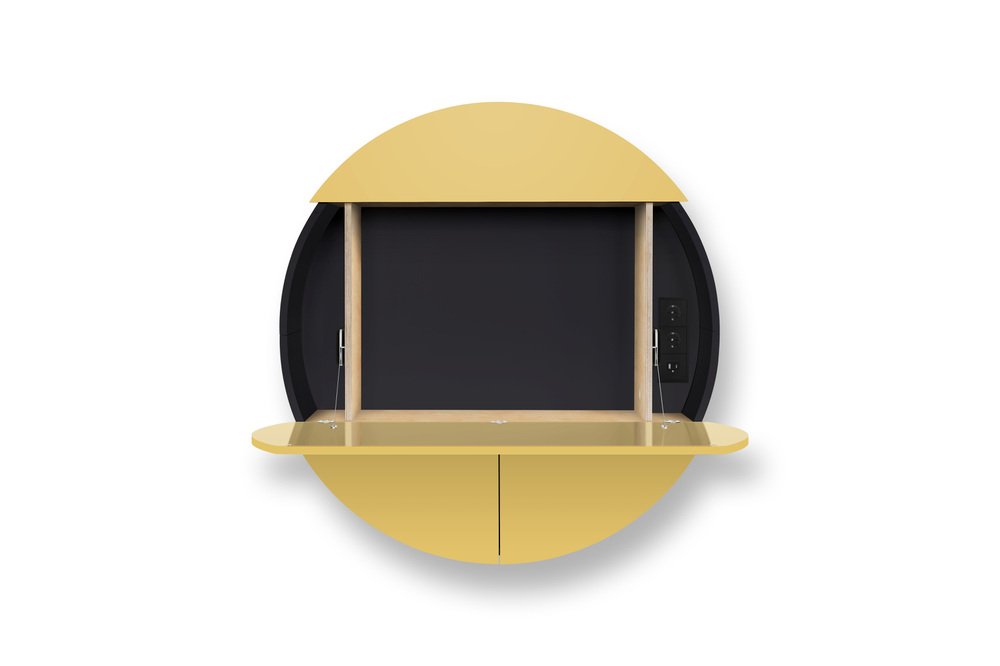 Black & Yellow Multifunctional Pill Extra Cabinets by Dalius Razauskas for Emko