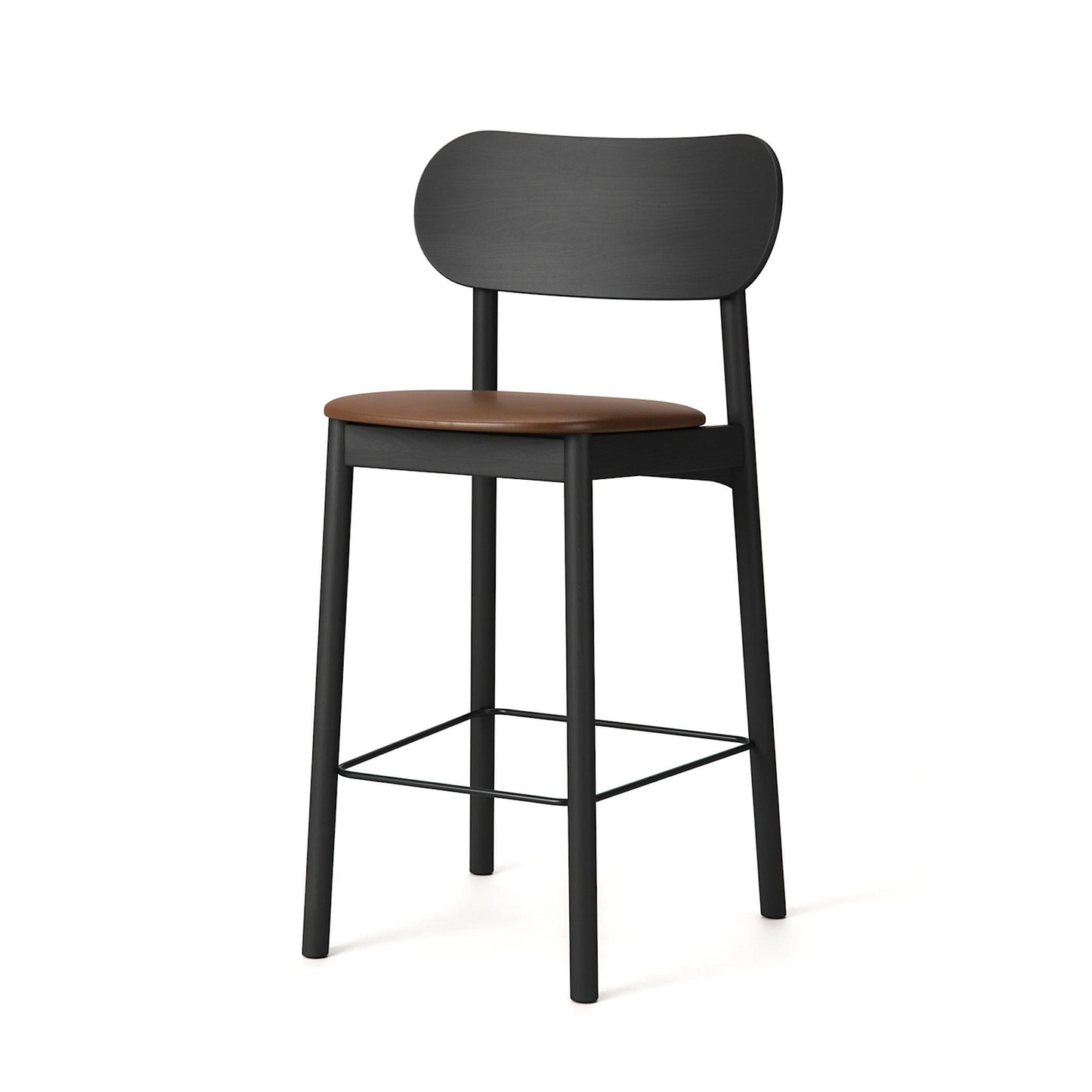 Decotique Elephant Bar Stool Black/Brown Leather