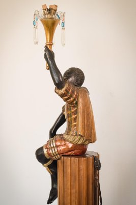 Blackamoor Polychrome Column-AOI-1360119