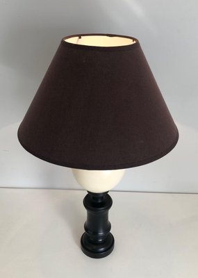 Blackened Wood and Ostrich Egg Lamp-BA-1365856