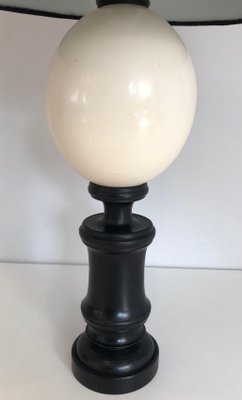 Blackened Wood and Ostrich Egg Lamp-BA-1365856