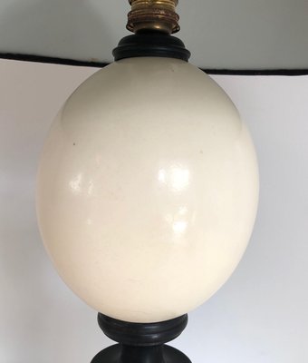 Blackened Wood and Ostrich Egg Lamp-BA-1365856