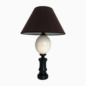 Blackened Wood and Ostrich Egg Lamp-BA-1365856