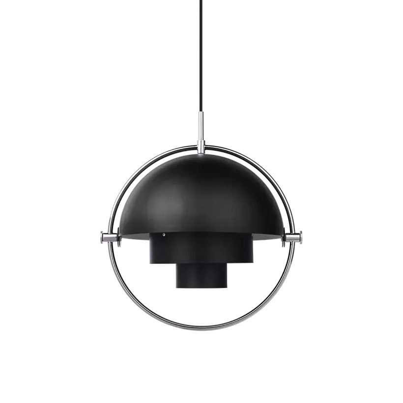 Multi-Lite Pendant Lamp by Gubi #Large/Black Semi Matt/Chrome