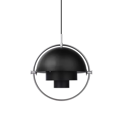 Multi-Lite Pendant Lamp by Gubi #Large/Black Semi Matt/Chrome