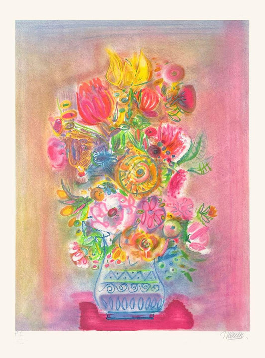 Blasco Mentor, Bouquet Flamboyant, 1980s, Lithograph