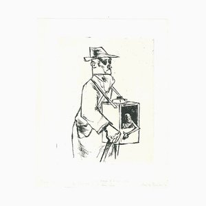 Blind Man - Original Etching by A. Ruellan - Mid 20th Century Mid 20th Century-ZCI-758729