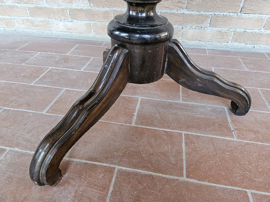 Blond Walnut Biscuit Table with Maple Inlays, Pink Maple and Mahogany, 1940s-ZUW-1799548