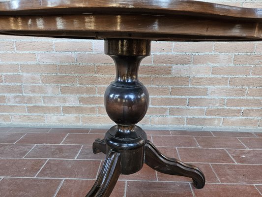 Blond Walnut Biscuit Table with Maple Inlays, Pink Maple and Mahogany, 1940s-ZUW-1799548