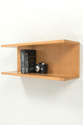 Blonde Wood Veneer Wall Shelf-OKG-1757697