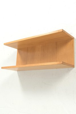 Blonde Wood Veneer Wall Shelf-OKG-1757697