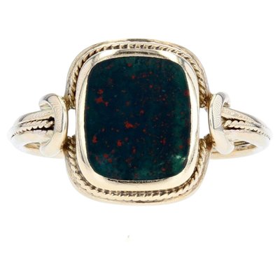 Blood Jasper Ring in 18K Yellow Gold, 1900s-OLU-1252298