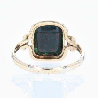 Blood Jasper Ring in 18K Yellow Gold, 1900s-OLU-1252298