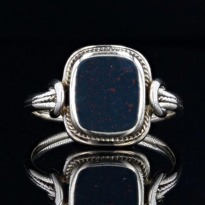 Blood Jasper Ring in 18K Yellow Gold, 1900s-OLU-1252298