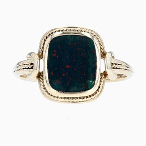 Blood Jasper Ring in 18K Yellow Gold, 1900s-OLU-1252298