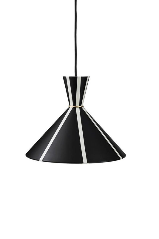 Bloom Black Noir Warm White Stripes Pendant by Warm Nordic