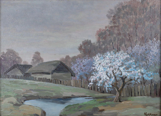 Blooming Apple Tree by Alfred Alexander Gelhar