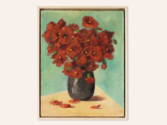 Blooming Poppy, 1929, Oil on Canvas, Framed-GPP-1148404