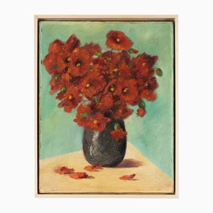 Blooming Poppy, 1929, Oil on Canvas, Framed-GPP-1148404