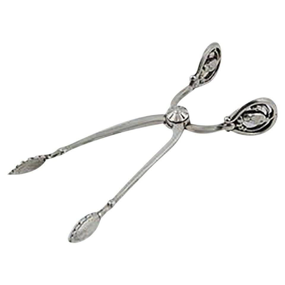 Blossom Sugar Tong in Sterling Silver from Georg Jensen, 1920s