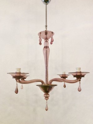 Blown Glass Chandelier from Venini, 1920s-QZG-1794514