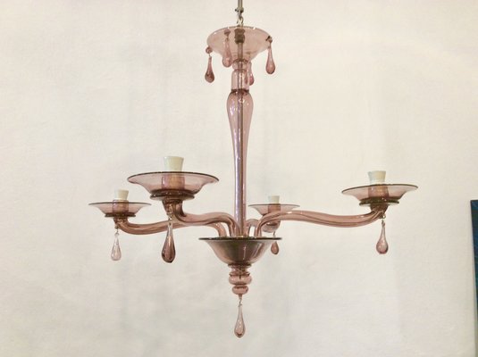 Blown Glass Chandelier from Venini, 1920s-QZG-1794514