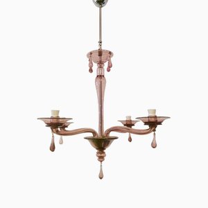 Blown Glass Chandelier from Venini, 1920s-QZG-1794514