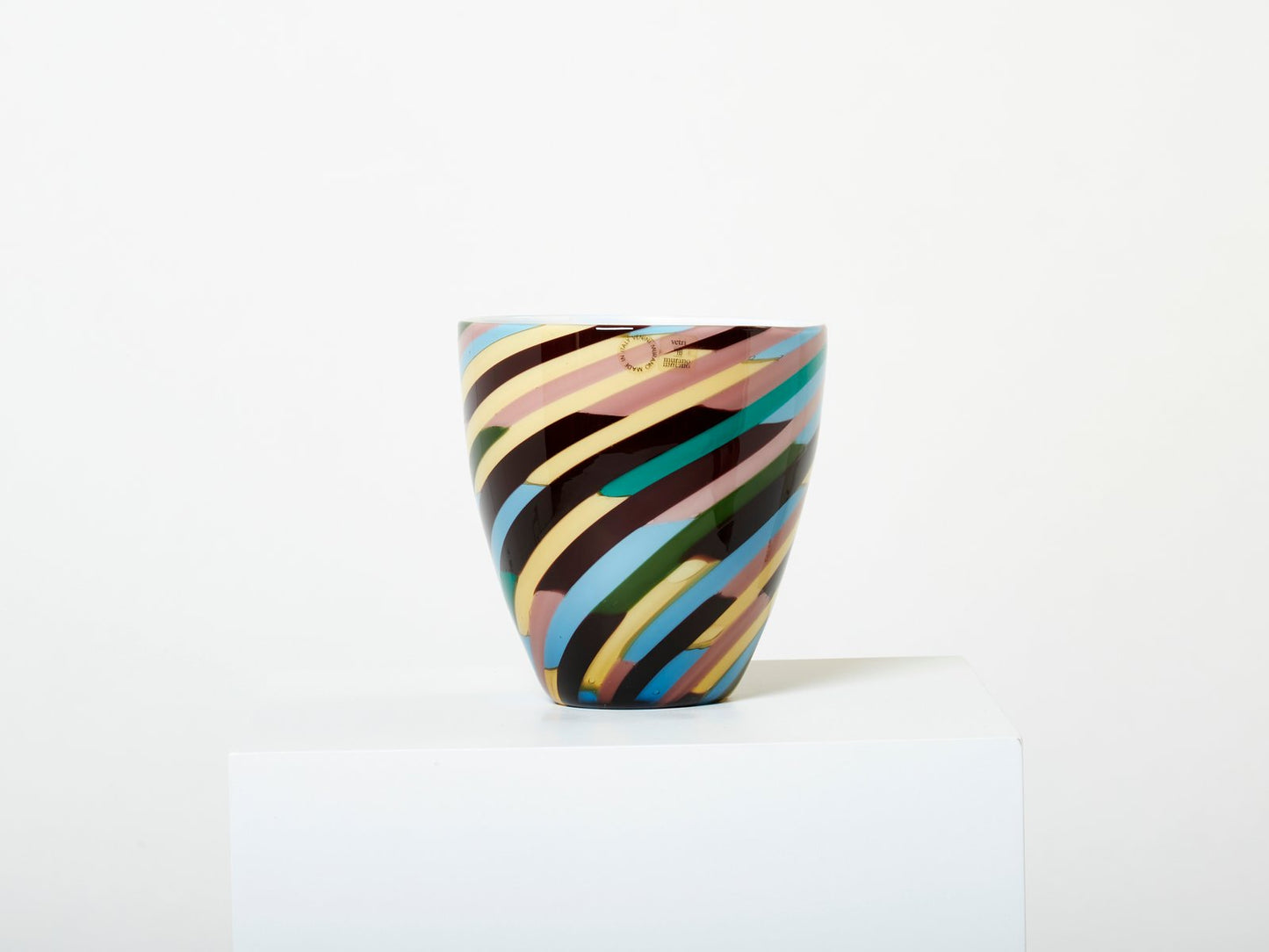 Blown Glass Klee Vase by Laura De Santillana for Venini, 1984