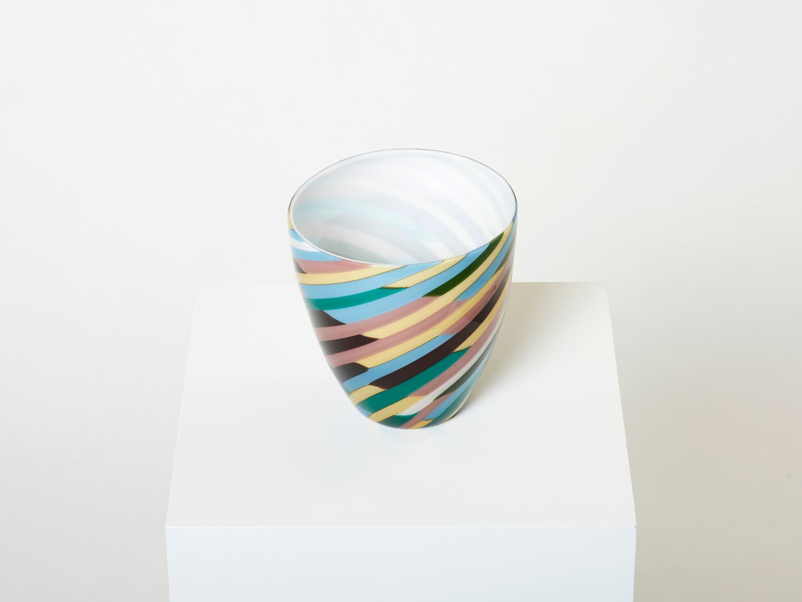 Blown Glass Klee Vase by Laura De Santillana for Venini, 1984