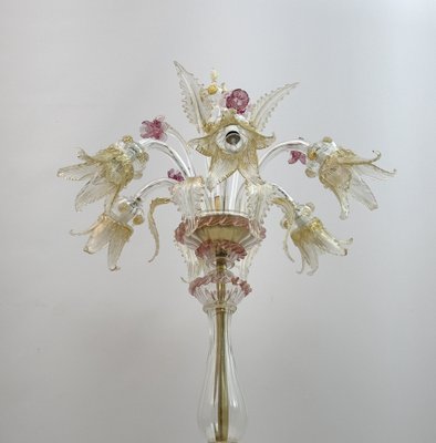 Blown Murano Glass Ca'Rezzonico Floor Lamp with 6 Arms, Italy, 1950s-FER-1223475