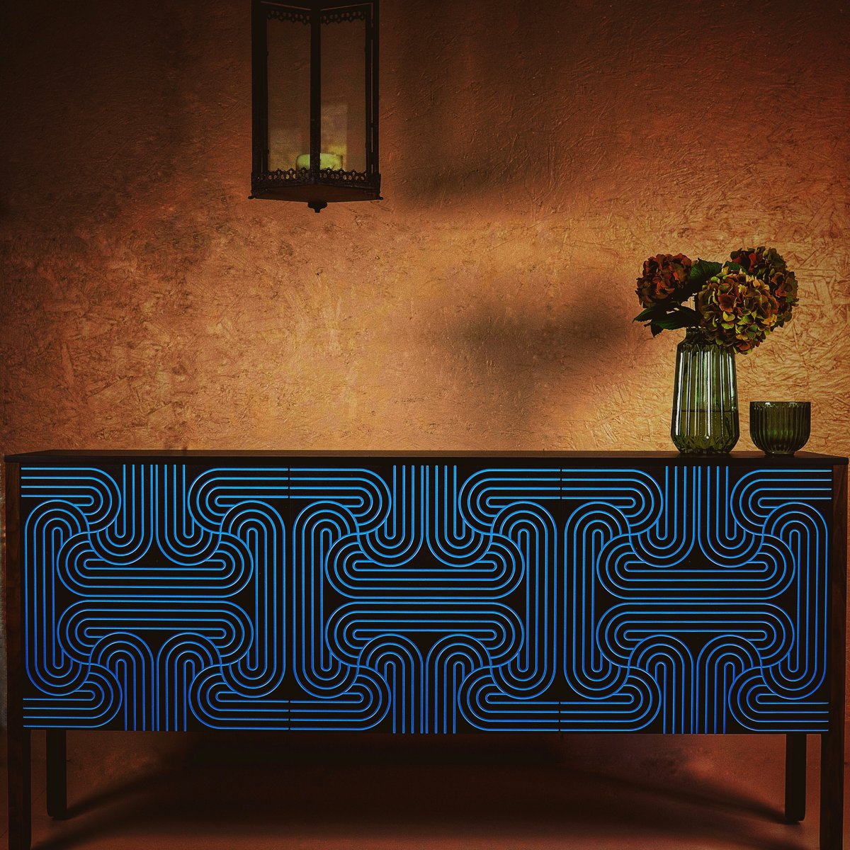 Blue 3 Door Loop Sideboard by Coucou Manou