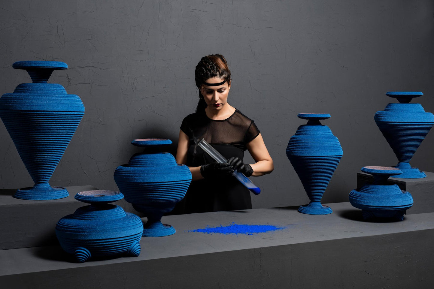 Blue Alchemy Vase by Siba Sahabi