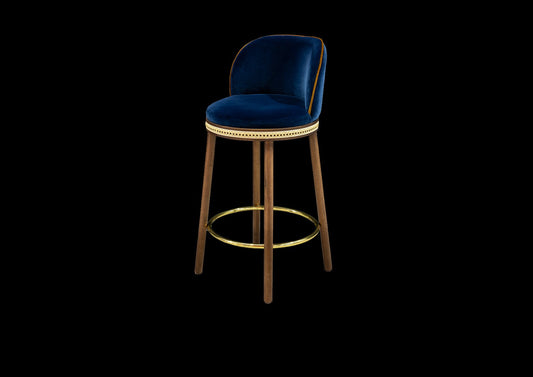 Blue Alma Bar Chair by Dooq