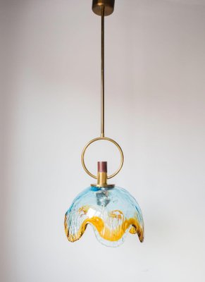 Blue and Amber Murano Glass Lamp, 1970s-JWI-1299363