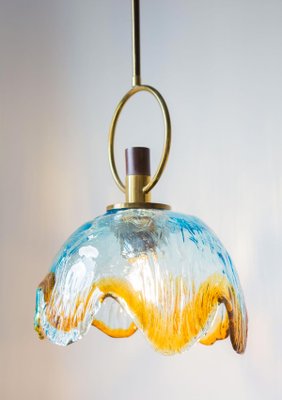 Blue and Amber Murano Glass Lamp, 1970s-JWI-1299363