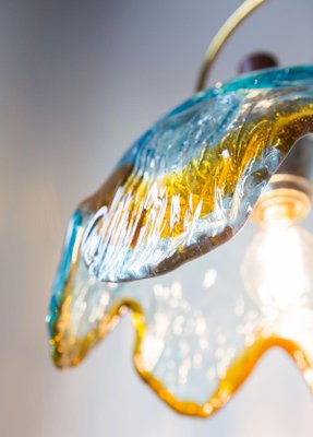 Blue and Amber Murano Glass Lamp, 1970s-JWI-1299363