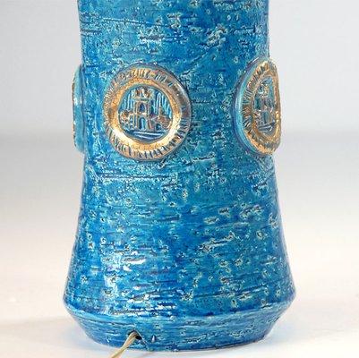 Blue and Gold Ceramic Table Lamp from Bitossi, 1960s-GIW-938644